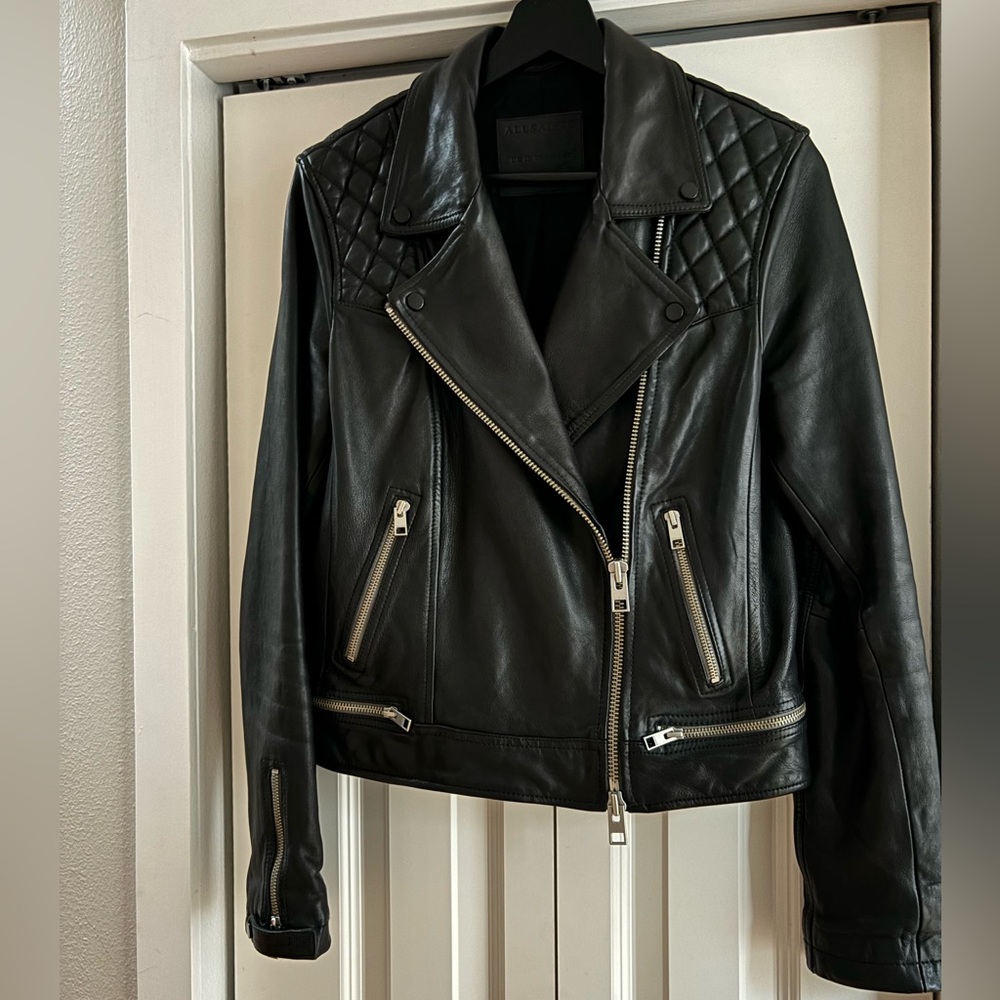 All Saints Conroy Leather Biker Jacket
